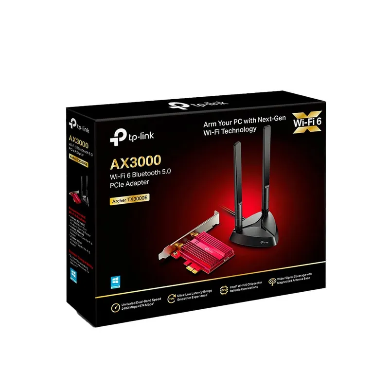 TP LINK - Archer TX3000E Adaptador PCIe AX3000 Wi-Fi 6 Bluetooth 5.0