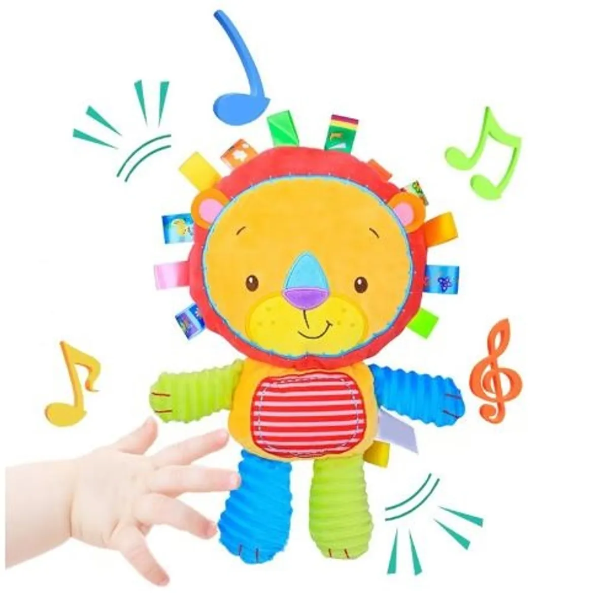 GENERICO - Peluche De Apego Con Texturas Sonajero León Para Bebés