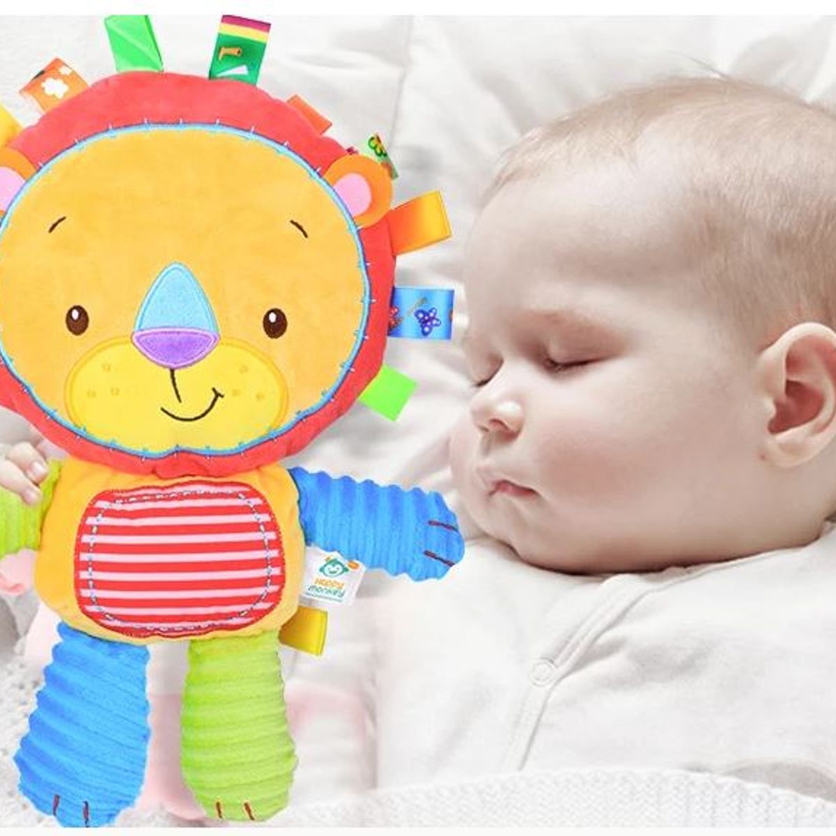 GENERICO - Peluche De Apego Con Texturas Sonajero León Para Bebés