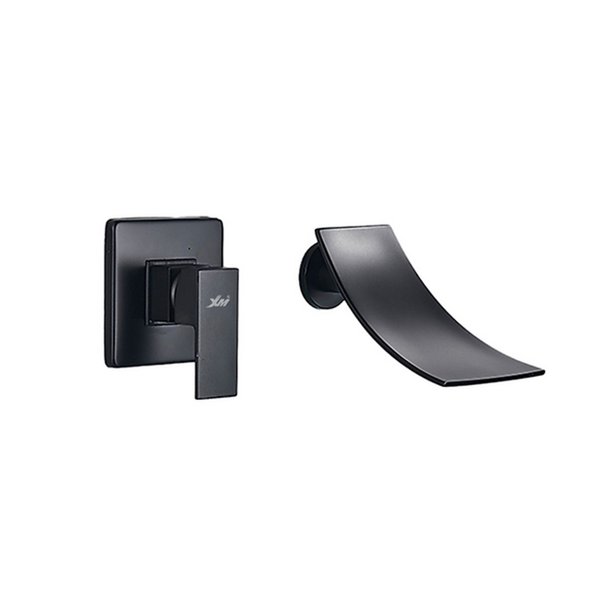 XM - MEZCLADORA DE LAVATORIO PARED CASCADA NEGRO M7001
