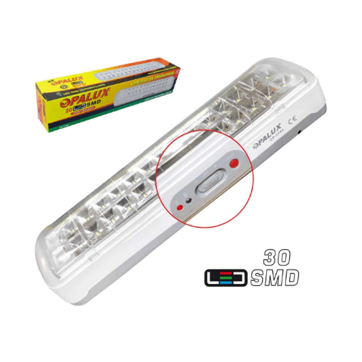 OPALUX - Lámpara de Emergencia 30 LED SMD 7 Horas OP-2195 OPALUX