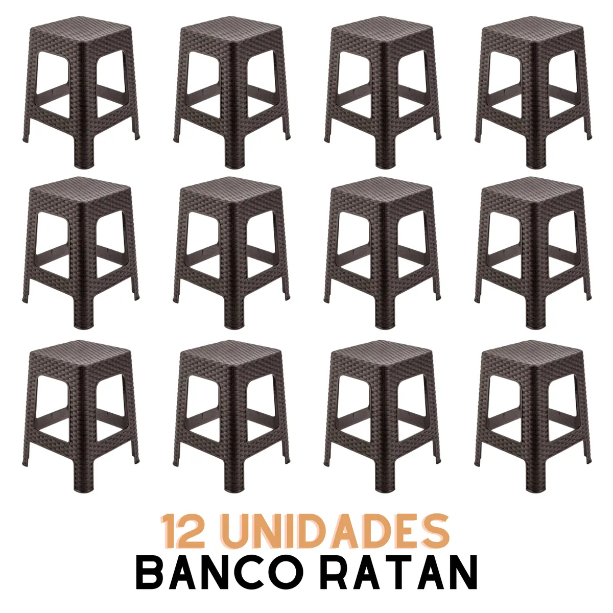 BANCO TIPO RATAN X12 UNIDADES, marca GENERICO - Foto Principal