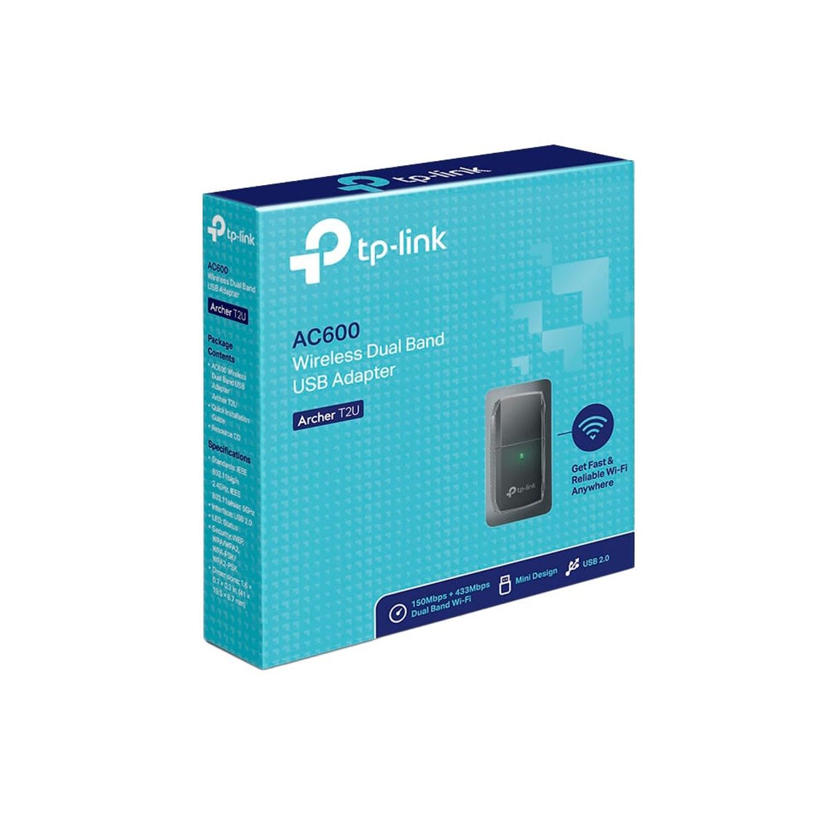 TP LINK - Archer T2U Adaptador Inalámbrico USB Banda Dual AC600