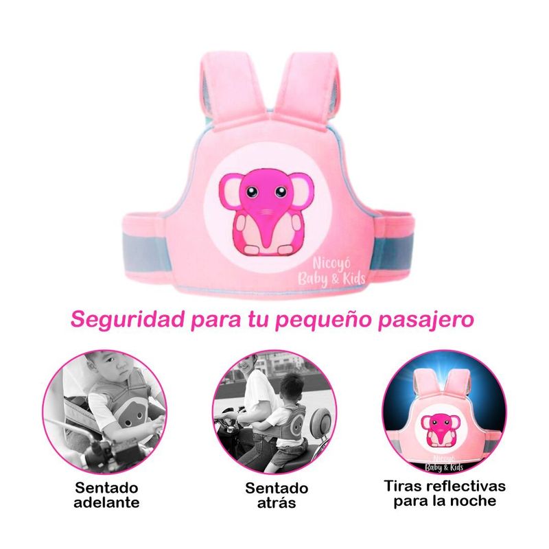 KIDS - Arnés de Seguridad para Niños ROSADO Viaja con Protección