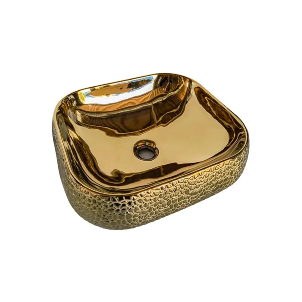 FRATELLI - BOWL LOZA CUADRADO DORADO GRANITO 160-RG