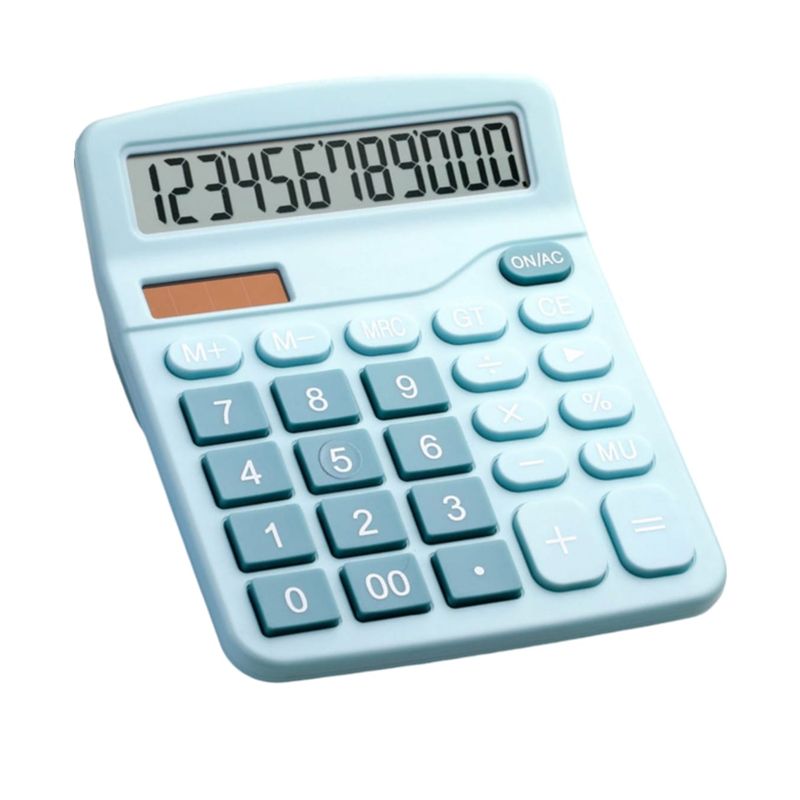 GENERICO - Calculadora de escritorio de 12 Dígitos - Celeste