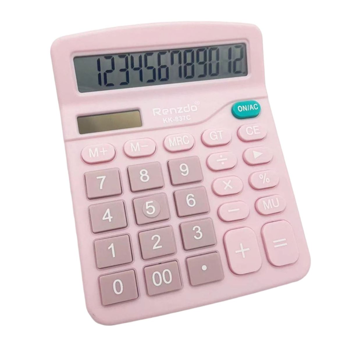 GENERICO - Calculadora de escritorio de 12 Dígitos - Rosado