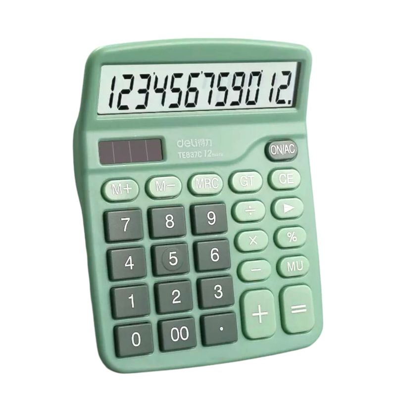GENERICO - Calculadora de escritorio de 12 Dígitos - Verde