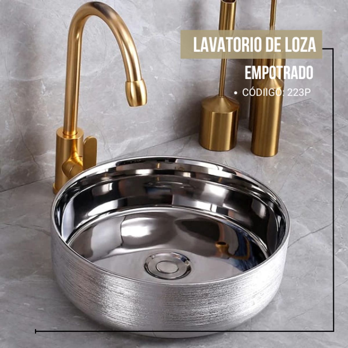 FRATELLI - LAVAMANOS BOWL CIRCULAR PLATEADO 223P