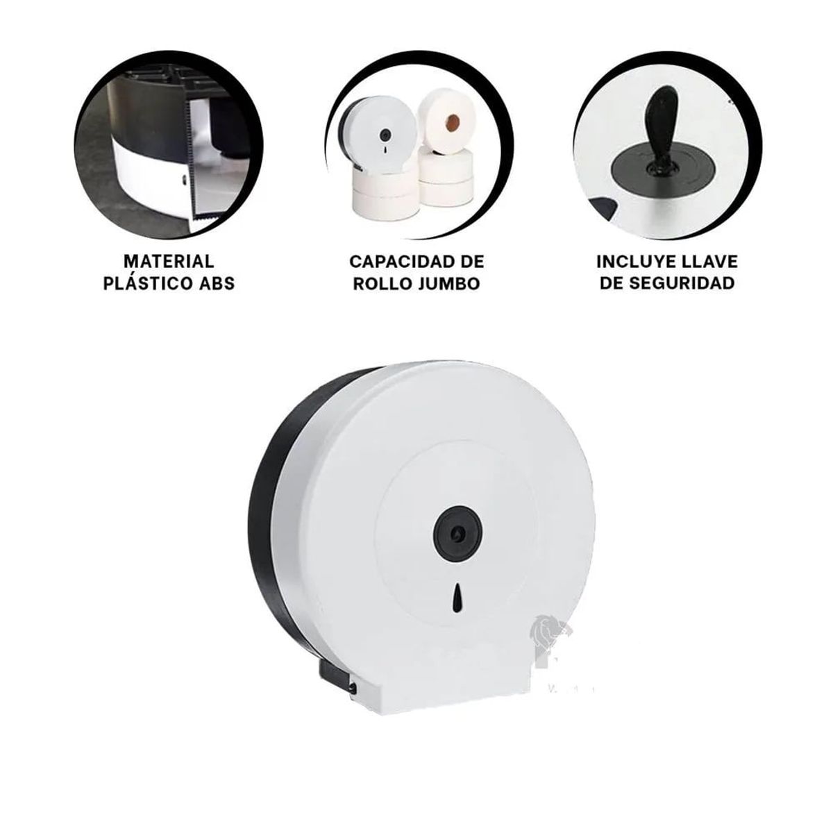 GENERICO - Dispensador De Papel Higiénico Industrial Con Llave