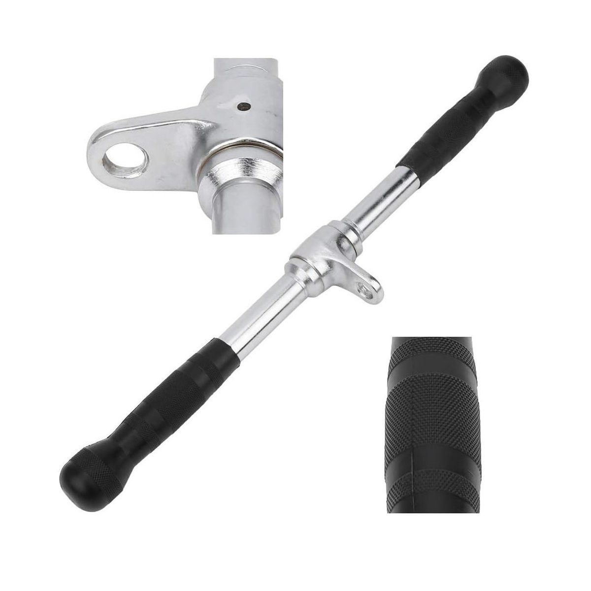 GENERICO - Agarre Polea Barra Recta Cromada Para Bíceps Y Tríceps