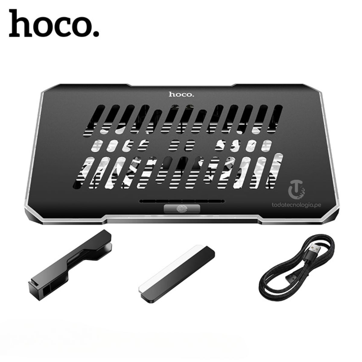 HOCO - Cooler Ventilador Soporte Laptop Notebook Gaming RGB HOCO DH19