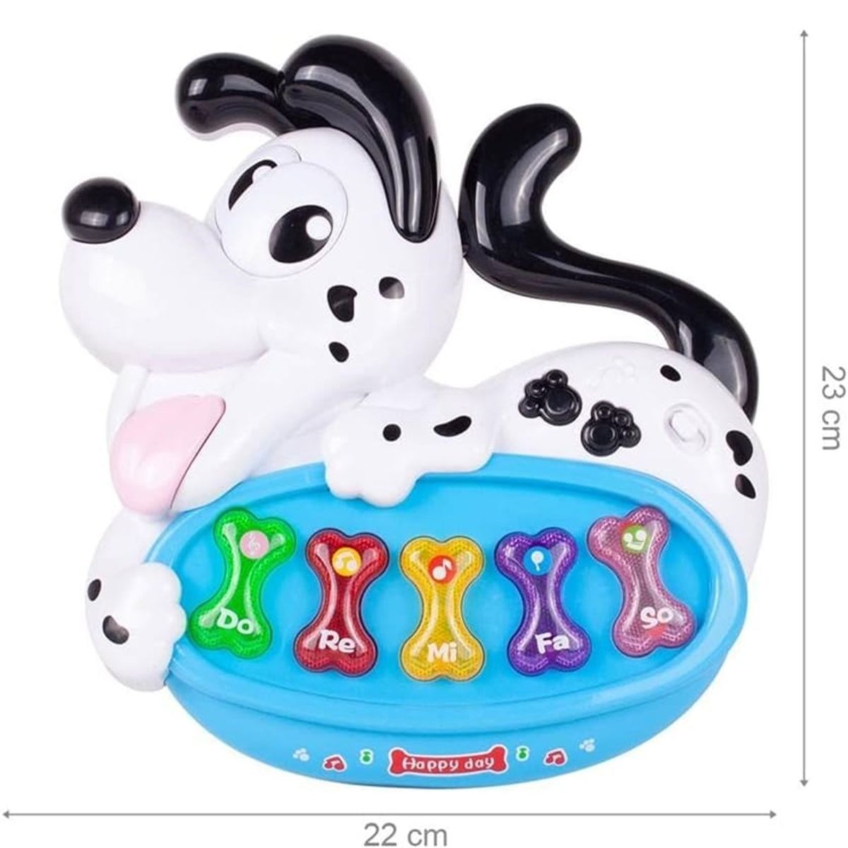 GENERICO - Piano Pluto con Notas Musicales - Blanco