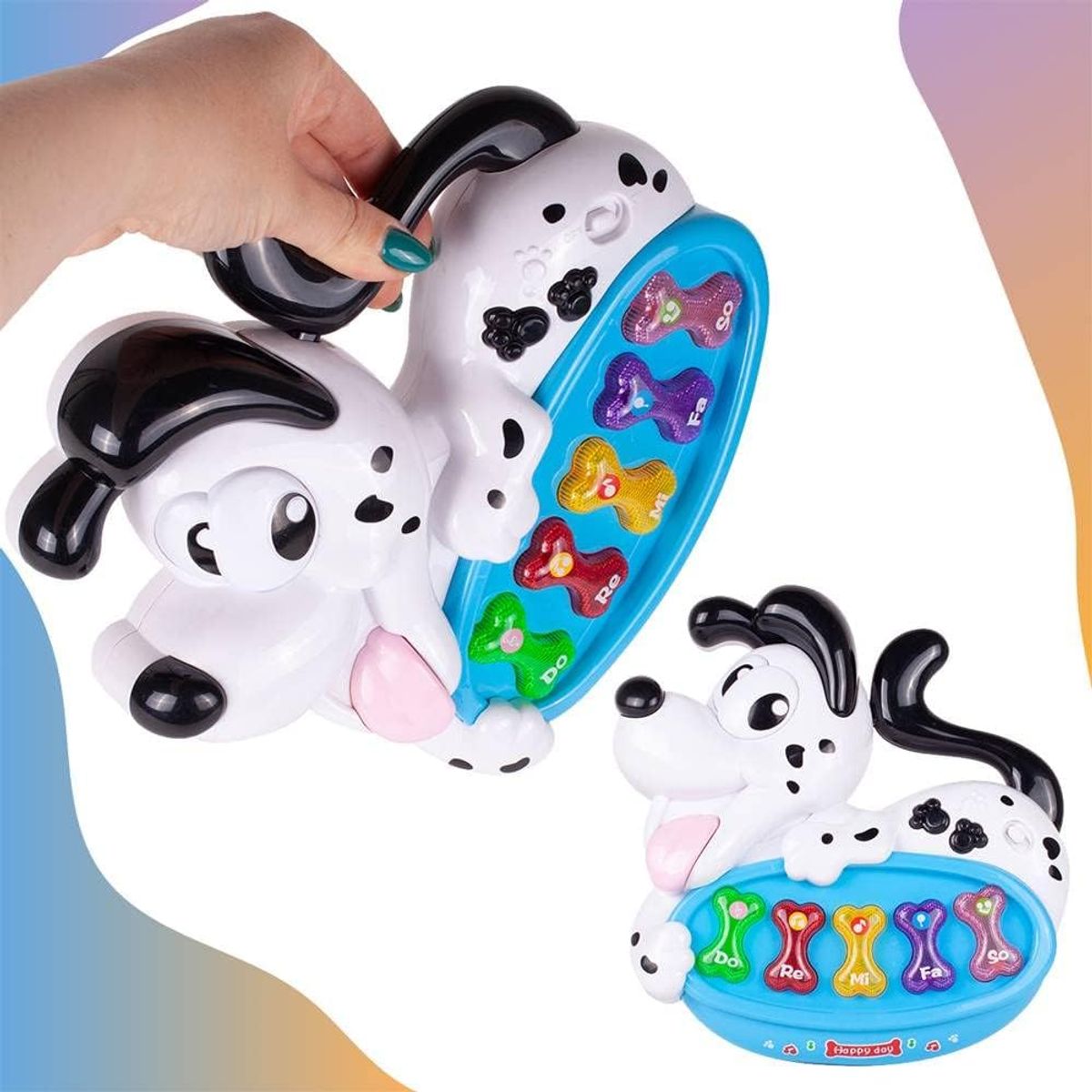 GENERICO - Piano Pluto con Notas Musicales - Blanco