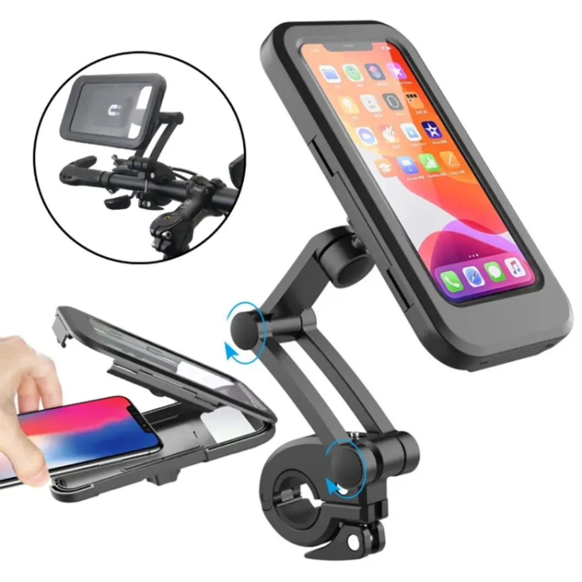 GENERICO - Soporte de Celular 65 Case Impermeable Holder para Moto Bicicleta