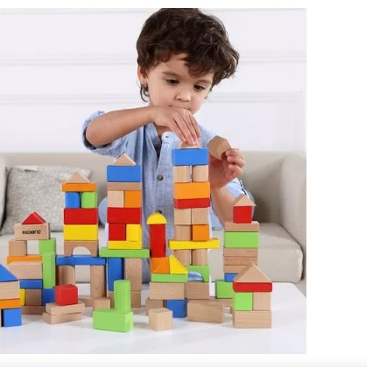 GENERICO - Bloques De Madera Balde 100 Piezas Construcción