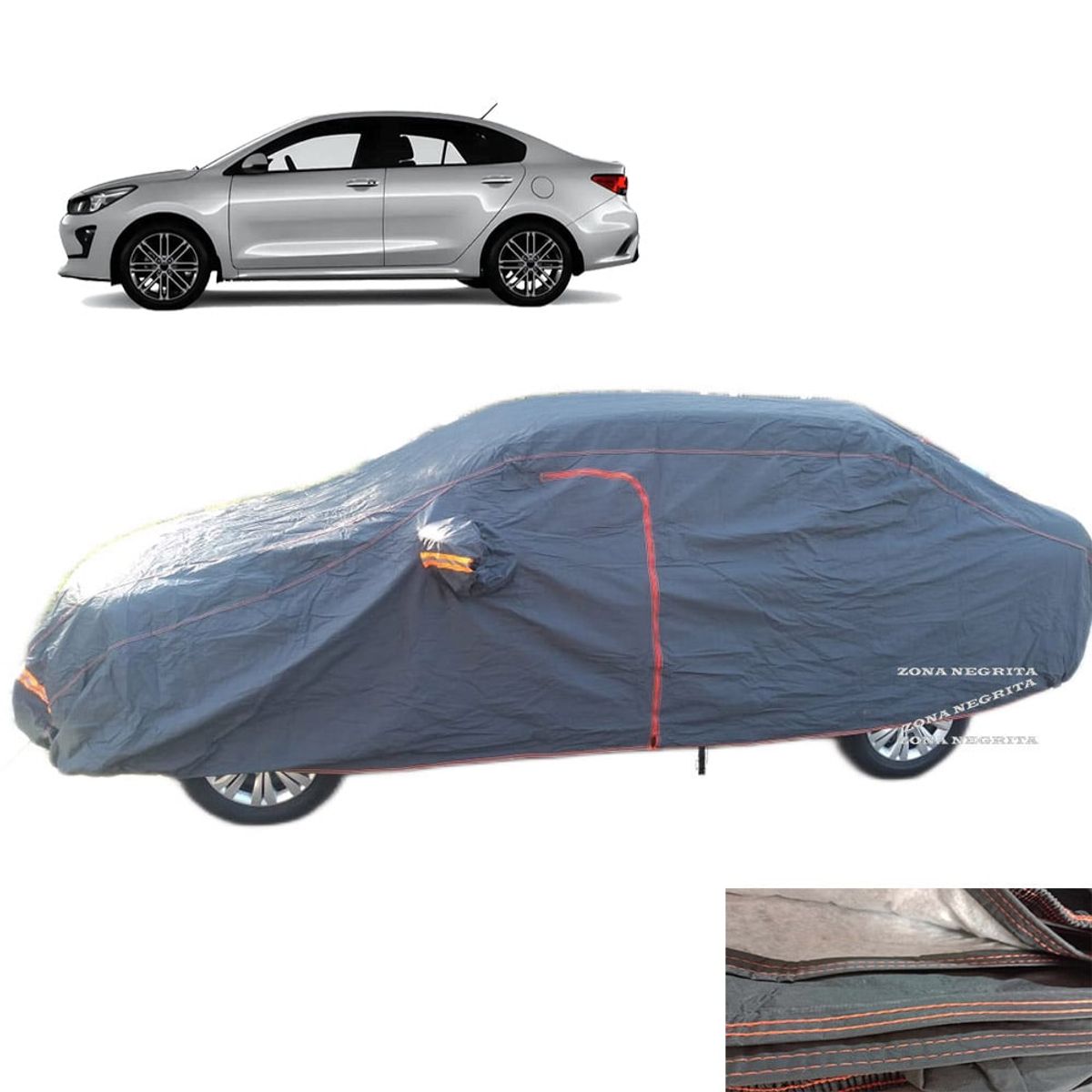 GENERICO - Kia Rio - Funda cobertor para auto sedan