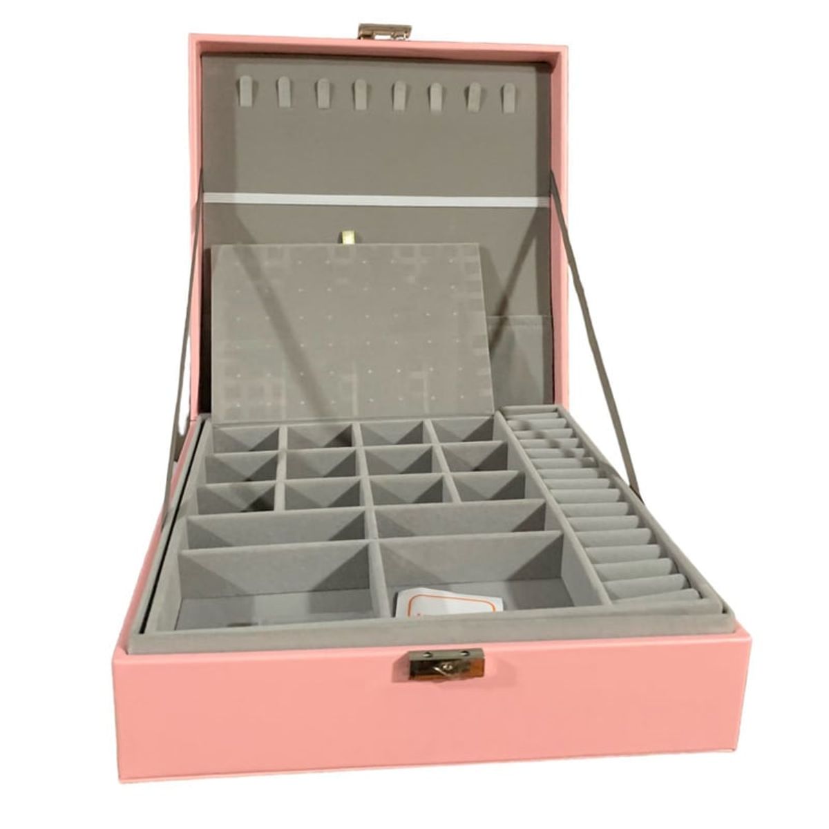 GENERICO - Joyero Grande de Doble Capa PU - Organizador de Joyas