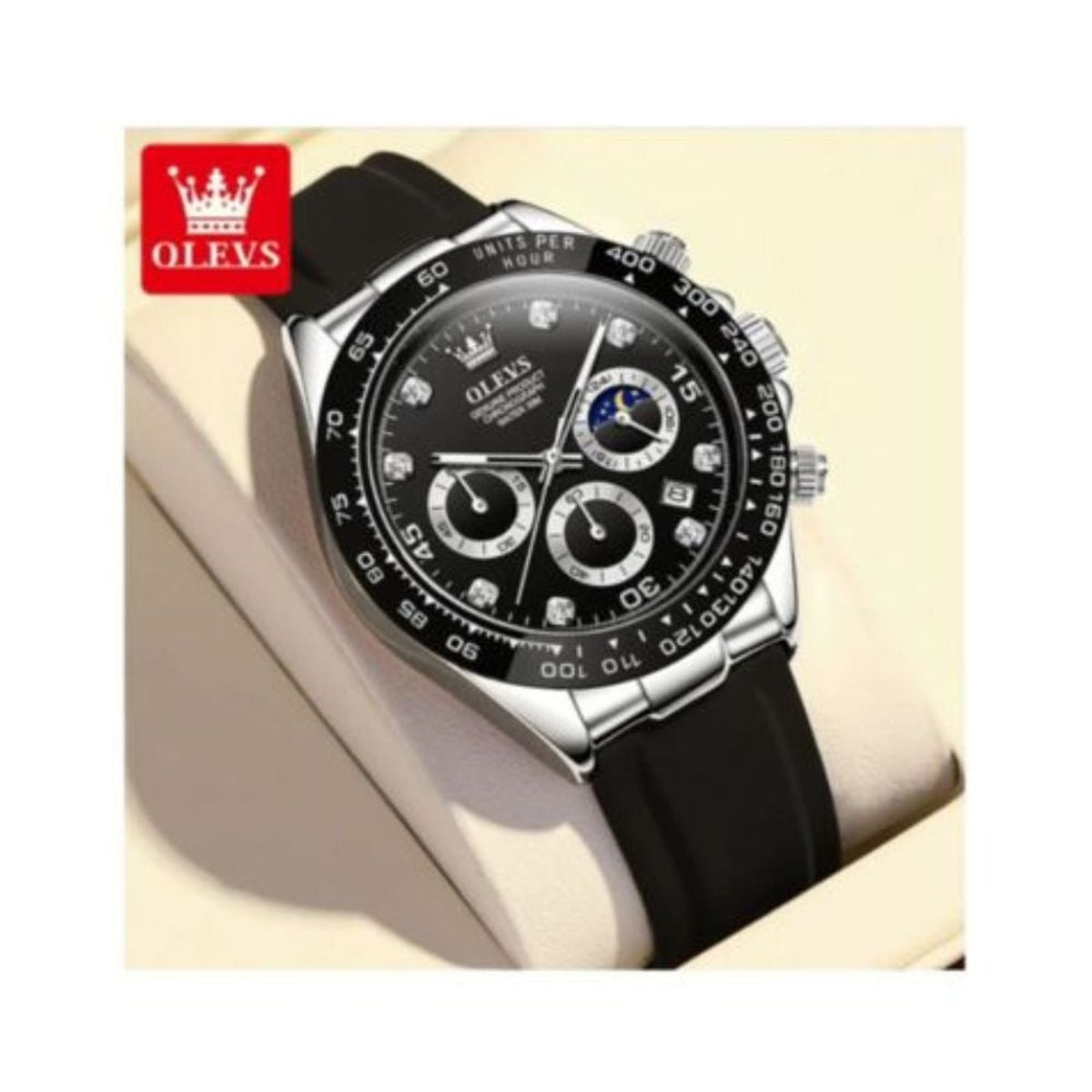 OLEVS - Reloj Olev Cronografo Analogico Silicona