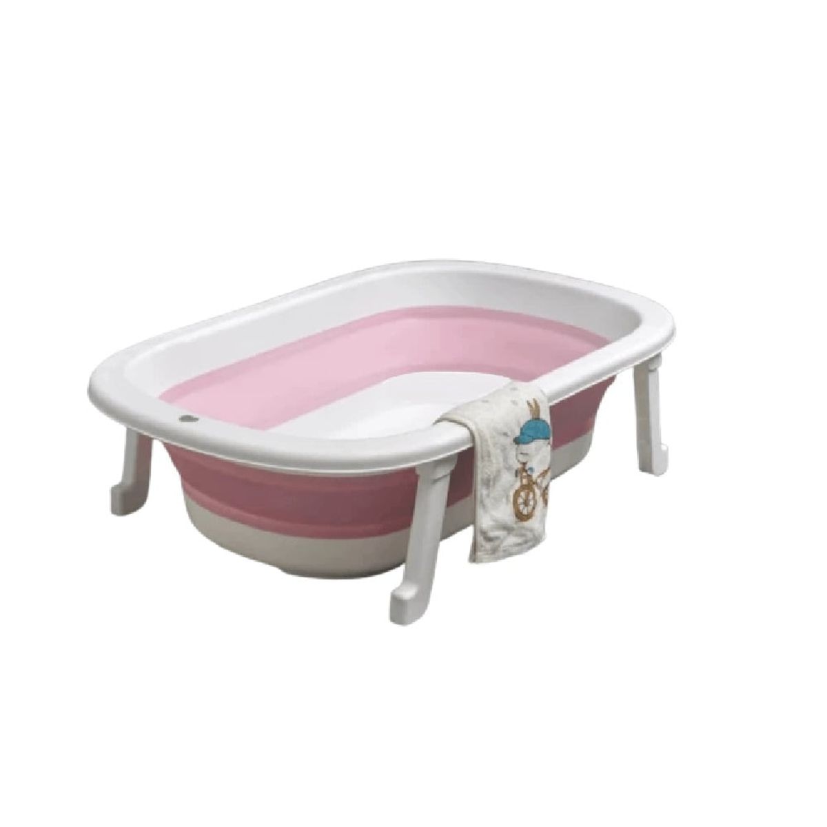 OEM - Bañera Plegable para Bebes Portatil Color Rosado