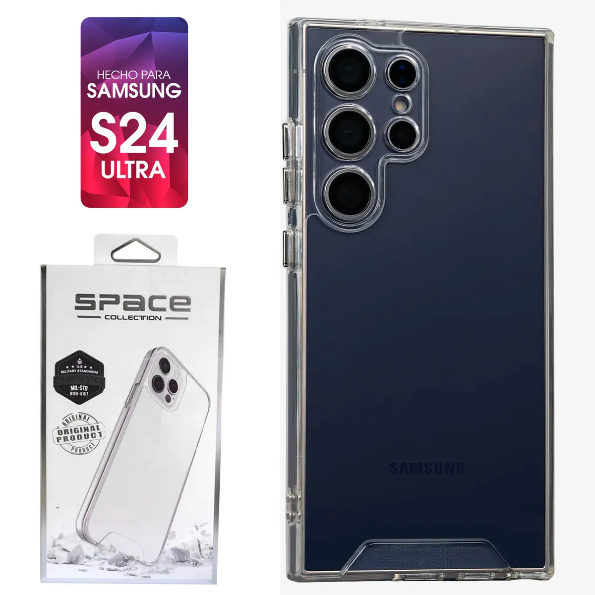 GENERICO - Space Case Transparente Samsung S24 Ultra Funda Para celular