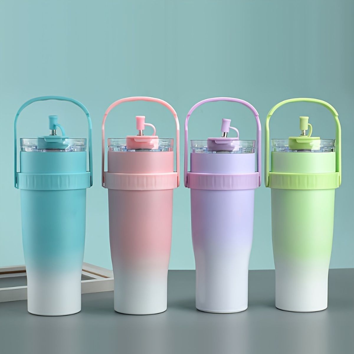 GENERICO - PACK DE 2 VASO TOMATODO CON AGARRADERA TIPO STANLEY