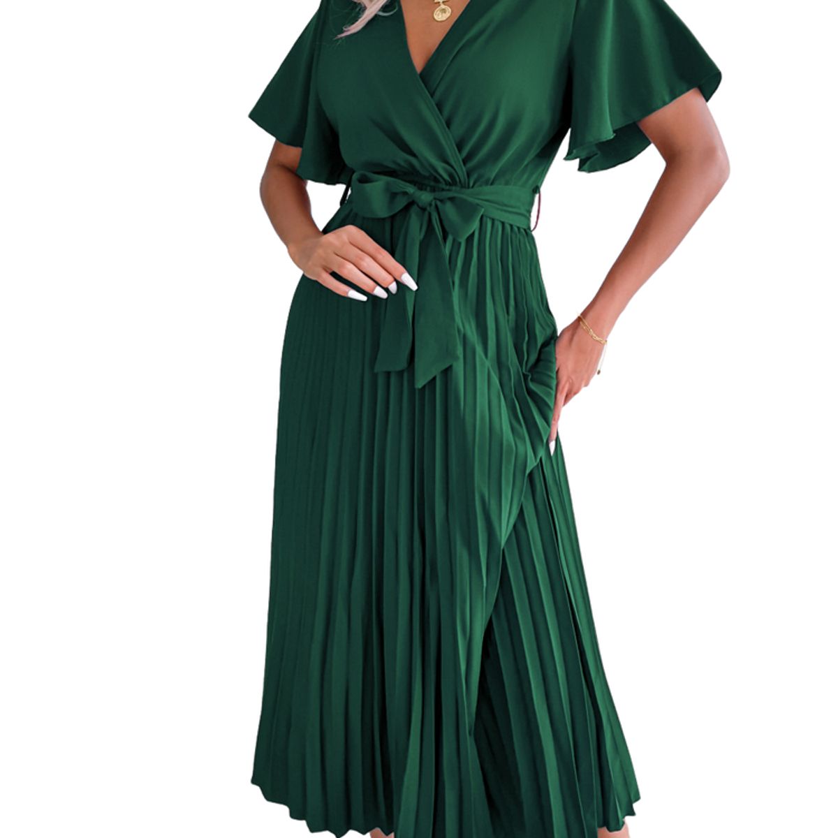 BLWOENS - Vestido casual de verano para mujeres - Verde