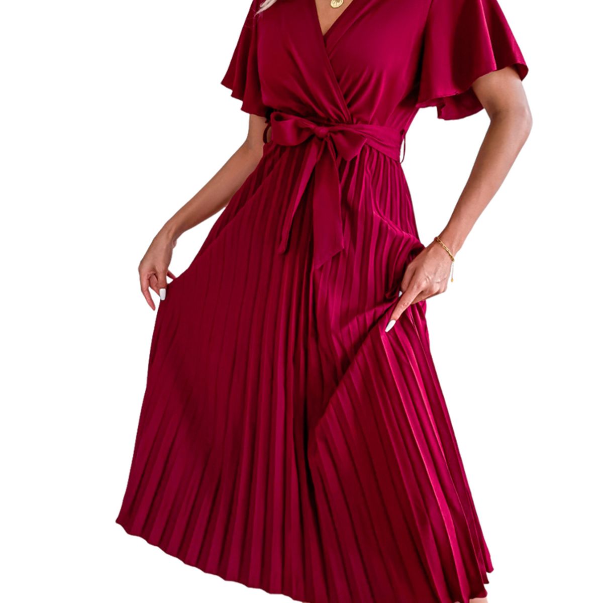 BLWOENS - Vestido casual de verano para mujeres - Rojo