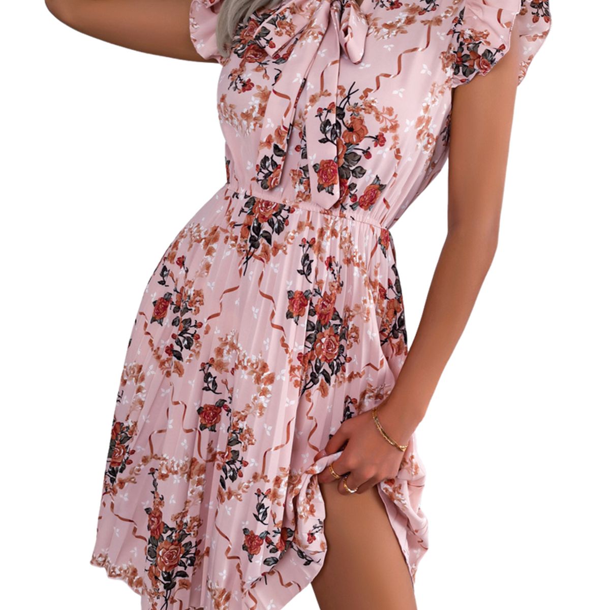 BLWOENS - Vestido casual de verano para mujeres - Rosa