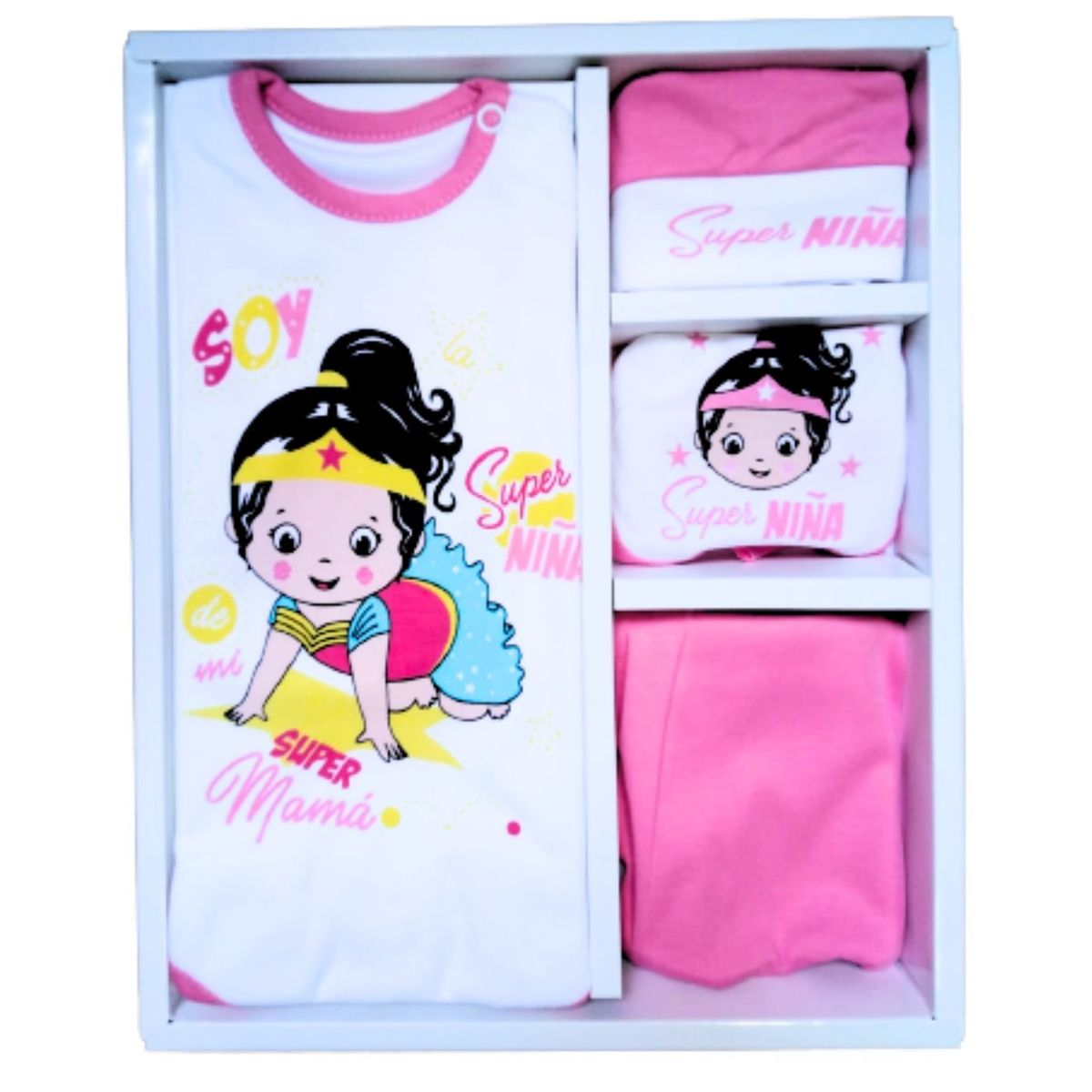 GENERICO - Ajuar de bebe Recien nacido de 0 a 4 meses en Rosa