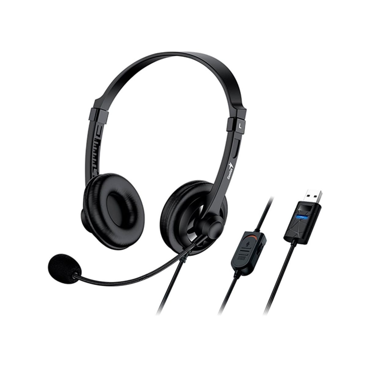 GENIUS - AUDIFONO CMICROF GENIUS HS-230U USB BLACK