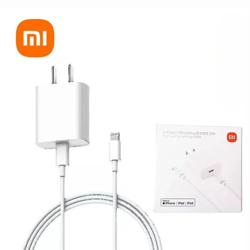 XIAOMI - CARGADOR XIAOMI TIPOC CHARGING SET 20W + CABLE C A LIGHTING