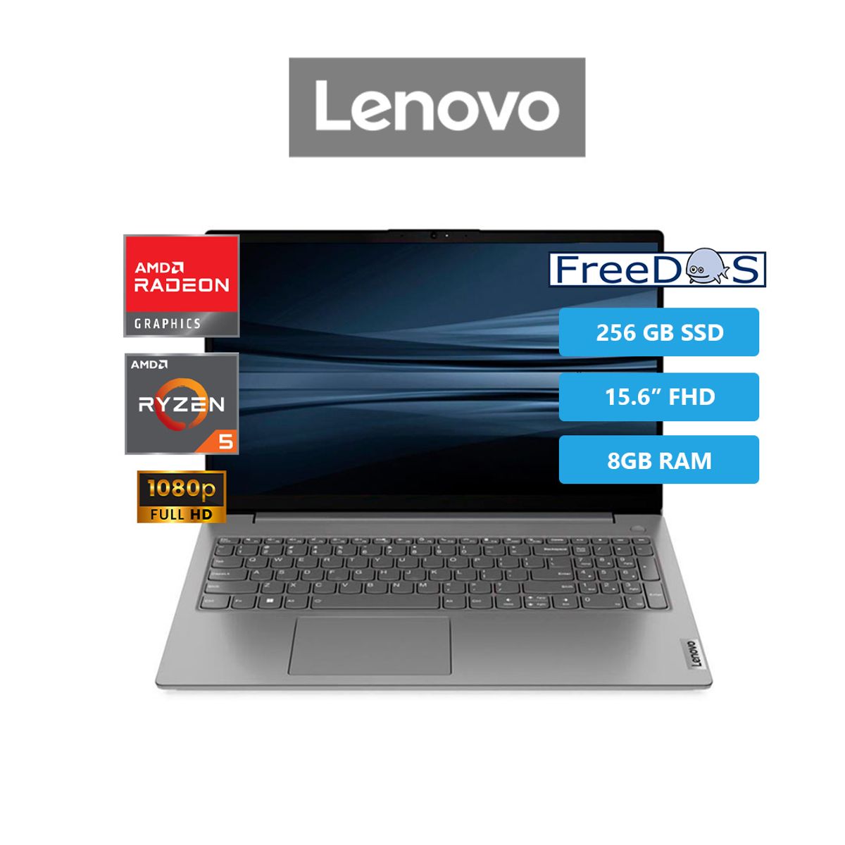 LENOVO - Laptop Lenovo V15 G4 AMN 15.6 FHD TN Amd Ryzen 5 7520U 2 2.8 4.3Ghz 8Gb LPDDR5-4800 Freedos