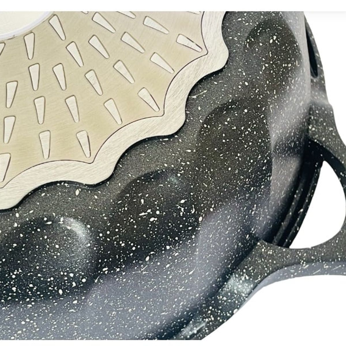 GENERICO - Sarten Hondo Antiadherente Granito Roca Volcánica 24cm