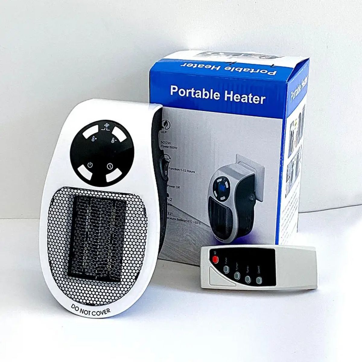 GENERICO - Calentador Aire Portátil +Control 500w Estufa Calefactor Genieka