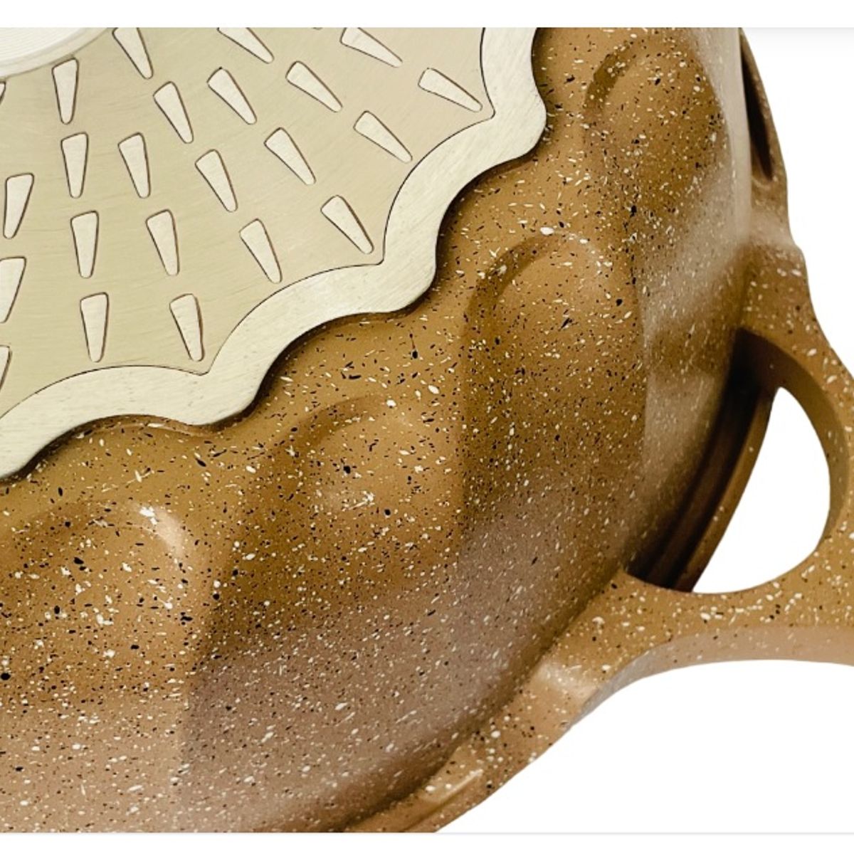 GENERICO - Sarten Hondo Antiadherente Granito Roca Volcánica 24cm