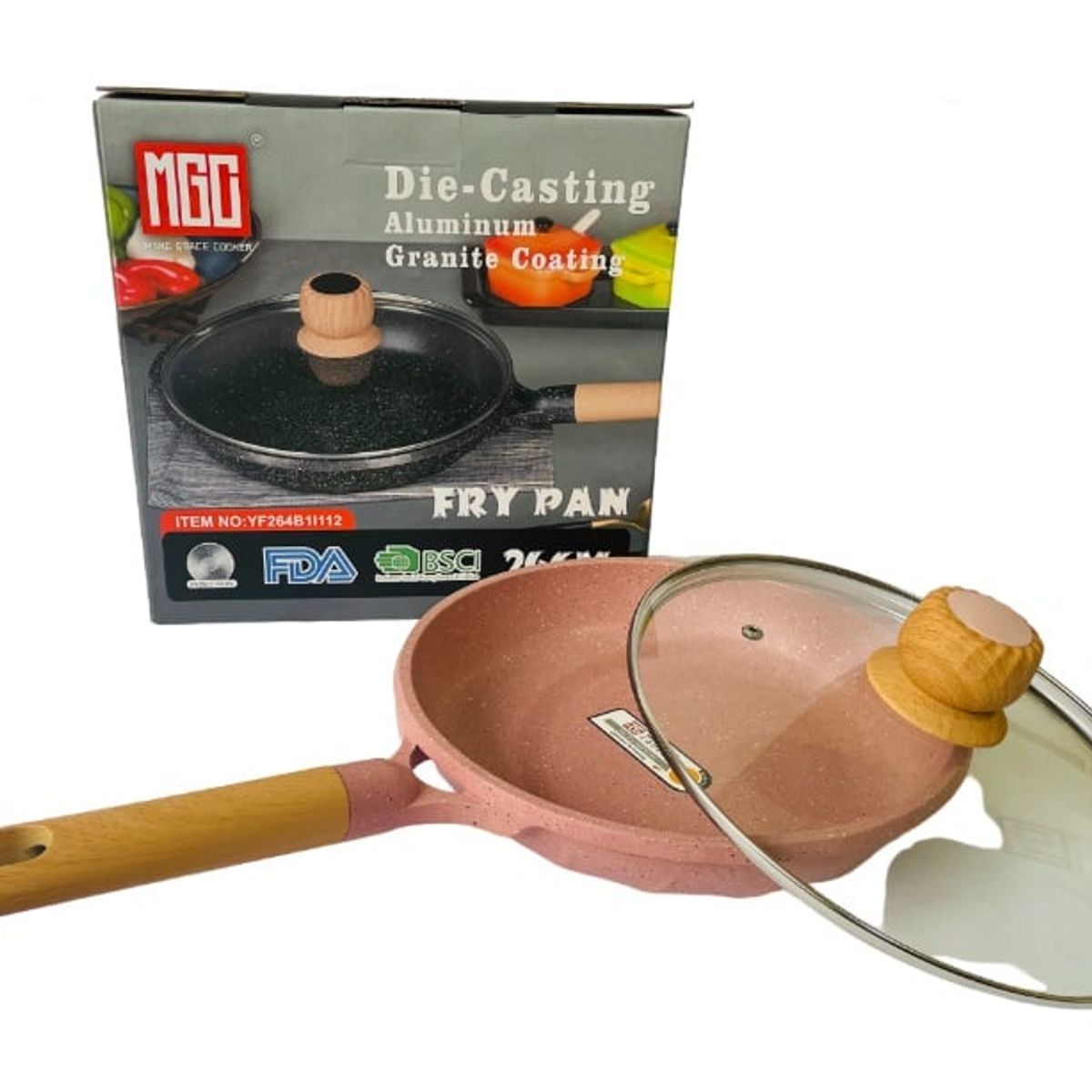 GENERICO - Sarten Antiadherente Granito Roca Volcánica 26cm