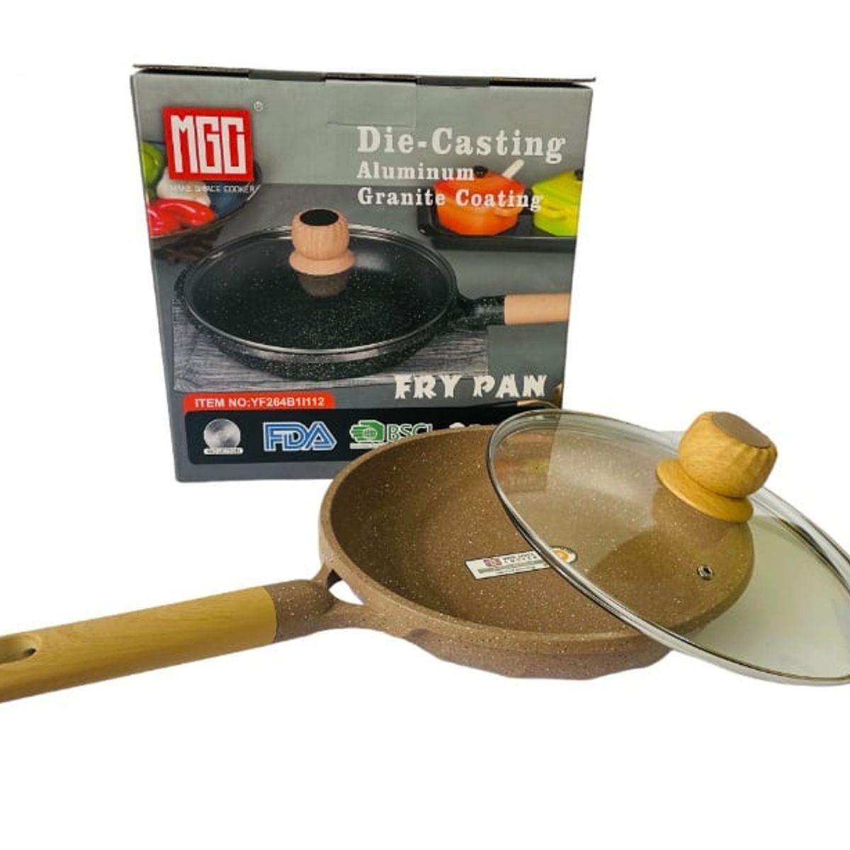 GENERICO - Sarten Antiadherente Granito Roca Volcánica 26cm