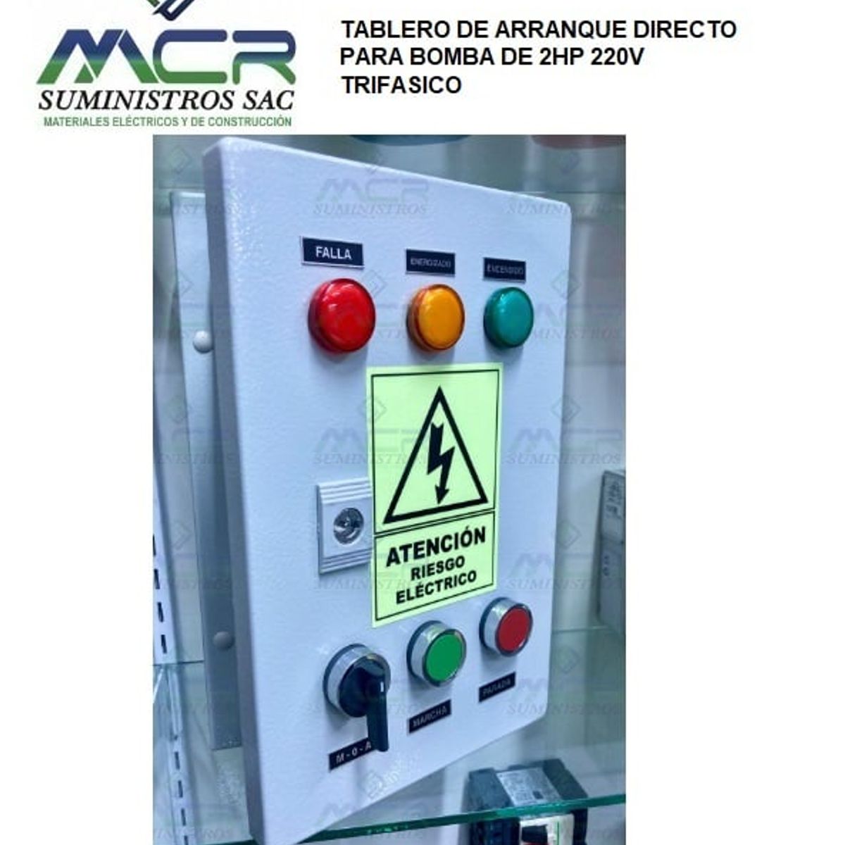 SCHNEIDER ELECTRIC - TABLERO DE ARRANQUE DIRECTO PARA BOMBA DE 2HP 220V TRIFASICO