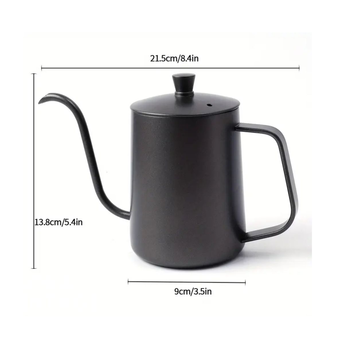 GENERICO - Tetera cuello de cisne black 600 ml