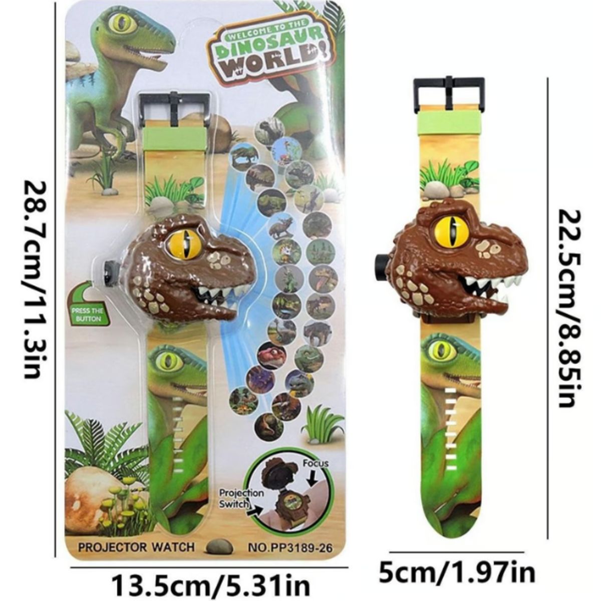 GENERICO - Reloj Niños Proyector Luz Digital Dinosaurio Jurassic Mundo