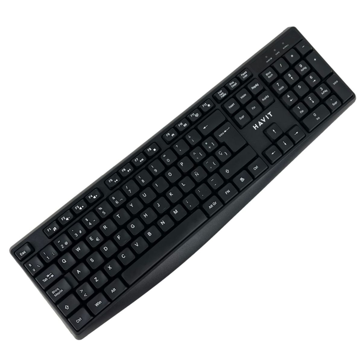 HAVIT - Kit Office HAVIT KB278GCM Teclado y Mouse Inalambrico Negro
