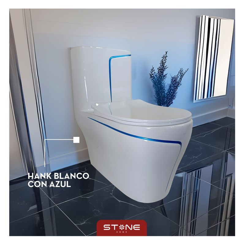 STONE - INODORO MINIMALISTA HANK REDONDO BLANCO CAZUL STONE