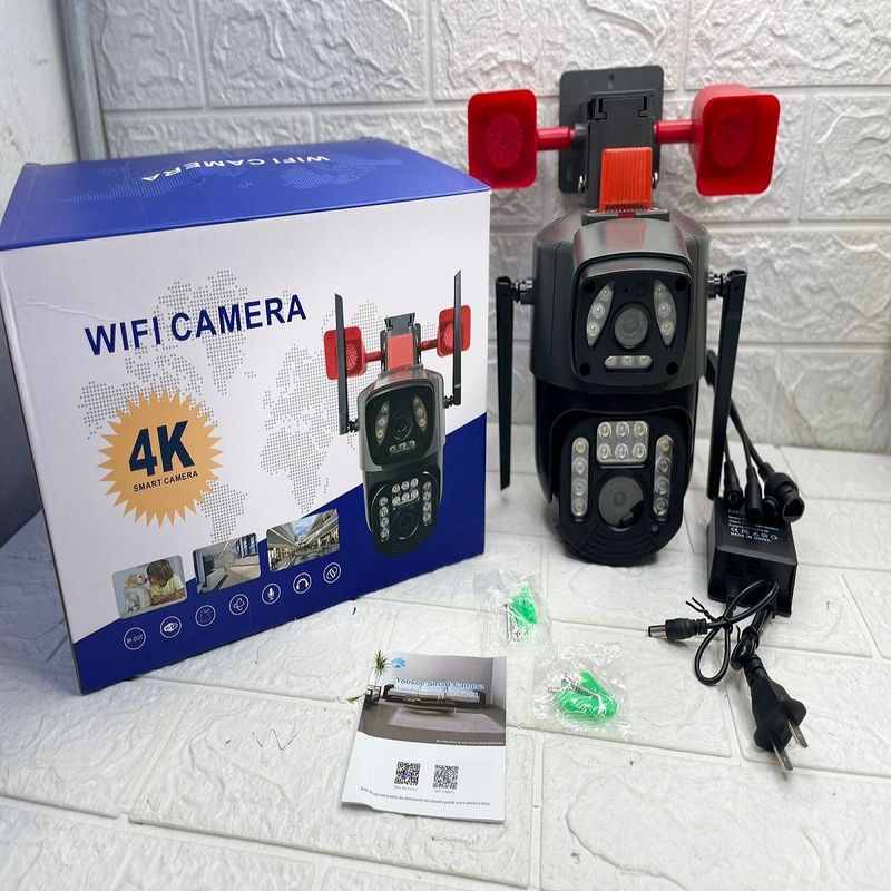 SEISA - Camara Wifi con Doble Lente 360 Exterior Sirenas Alarma