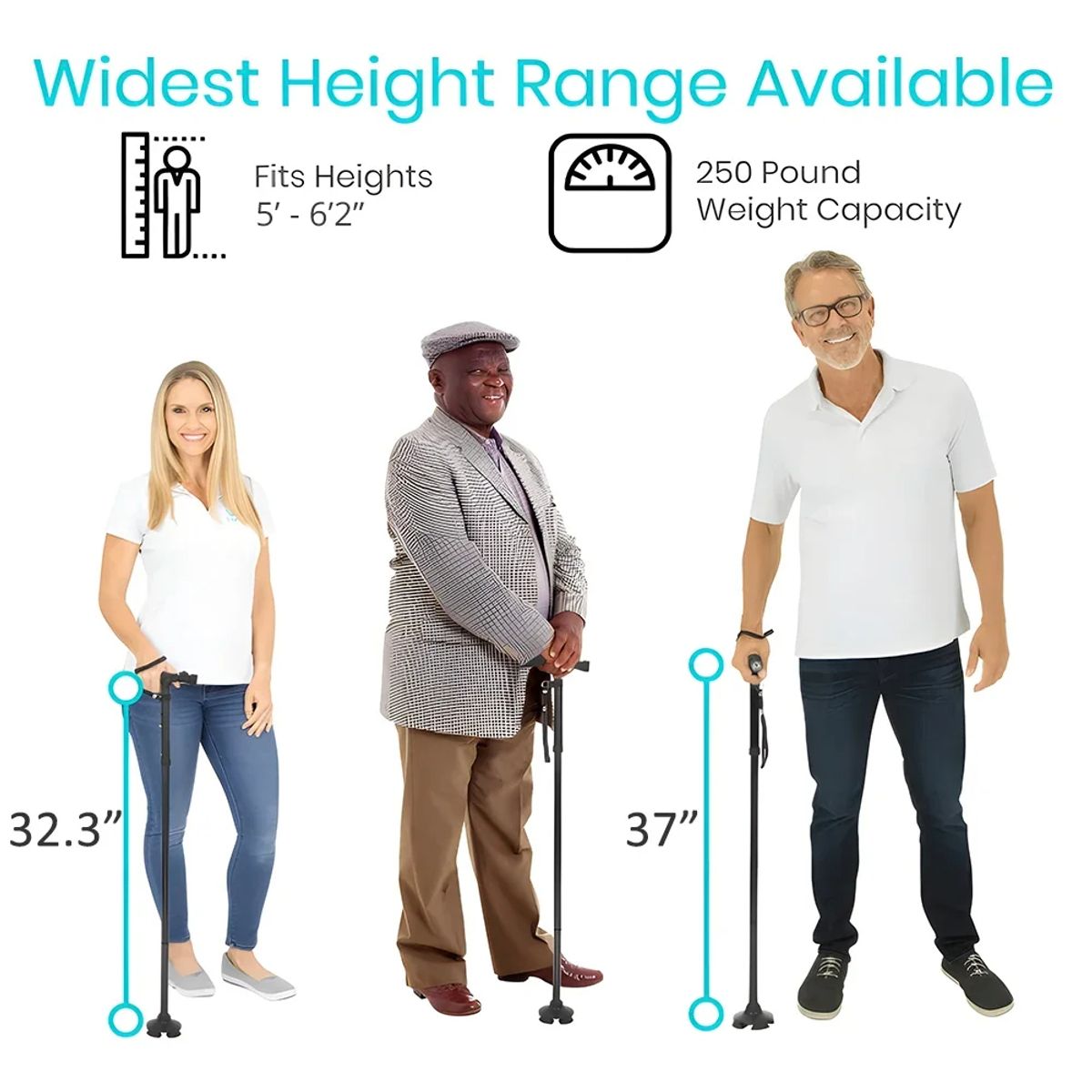 GENERICO - Bastón Plegable Magic Cane +Luz +5 Niveles Senderismo Trekking Genieka