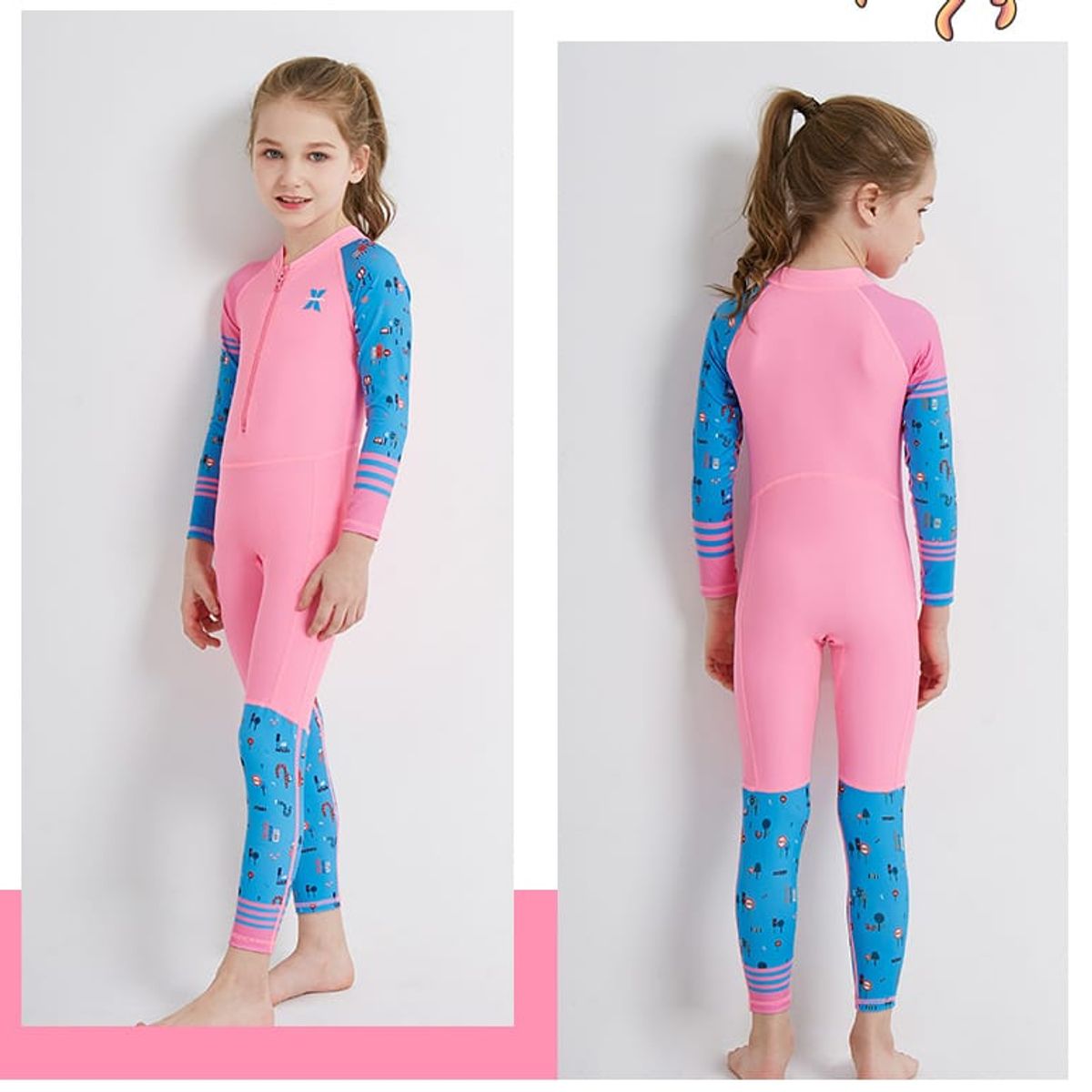 GENERICO - TRAJE DE BAÑO COMPLETO LICRA NATACION PARA NIÑOS DIVE&SAIL
