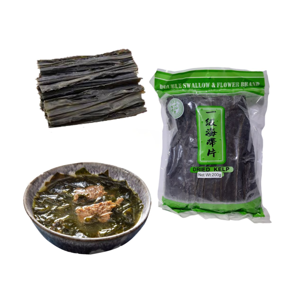 GENERICO - Alga Marina Deshidratada Kombu 200gr Yi ji haidai pian