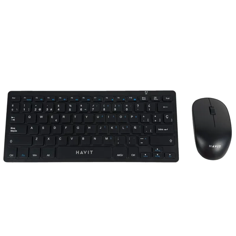 HAVIT - Kit Office HAVIT KB255GCM Teclado y Mouse Inalambrico Negro