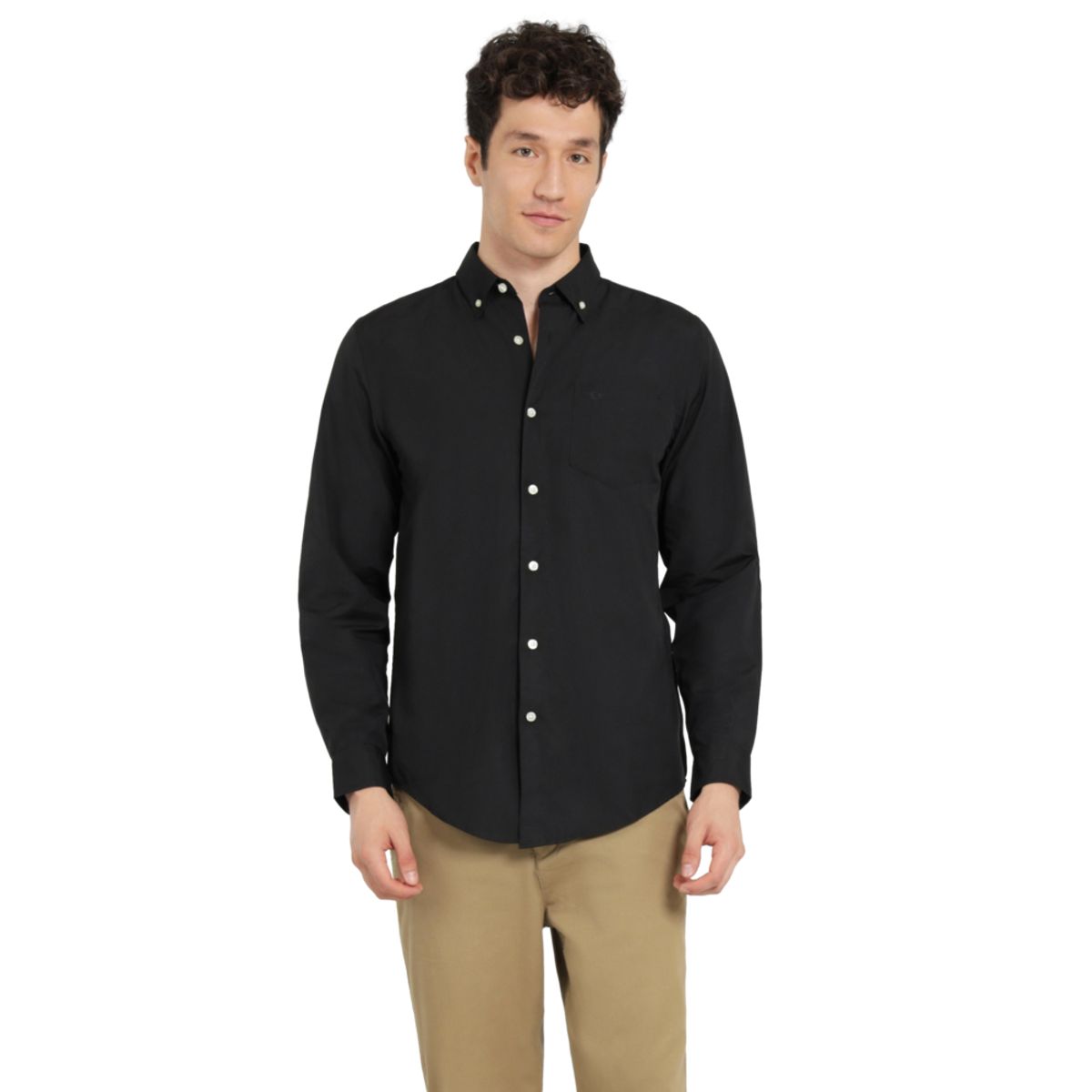 DOCKERS - Camisa Hombre Woven Refine Regular Fit Negro Dockers