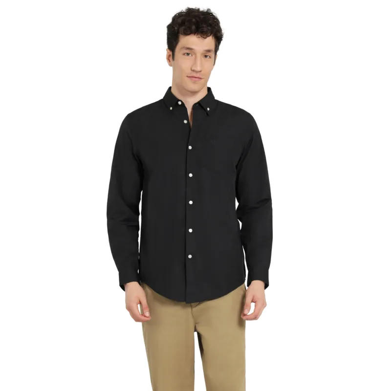 DOCKERS - Camisa Hombre Woven Refine Regular Fit Negro Dockers